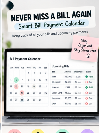 Monthly Budget Spreadsheet – Excel & Google Sheets | Personal Finance & Expense Tracker