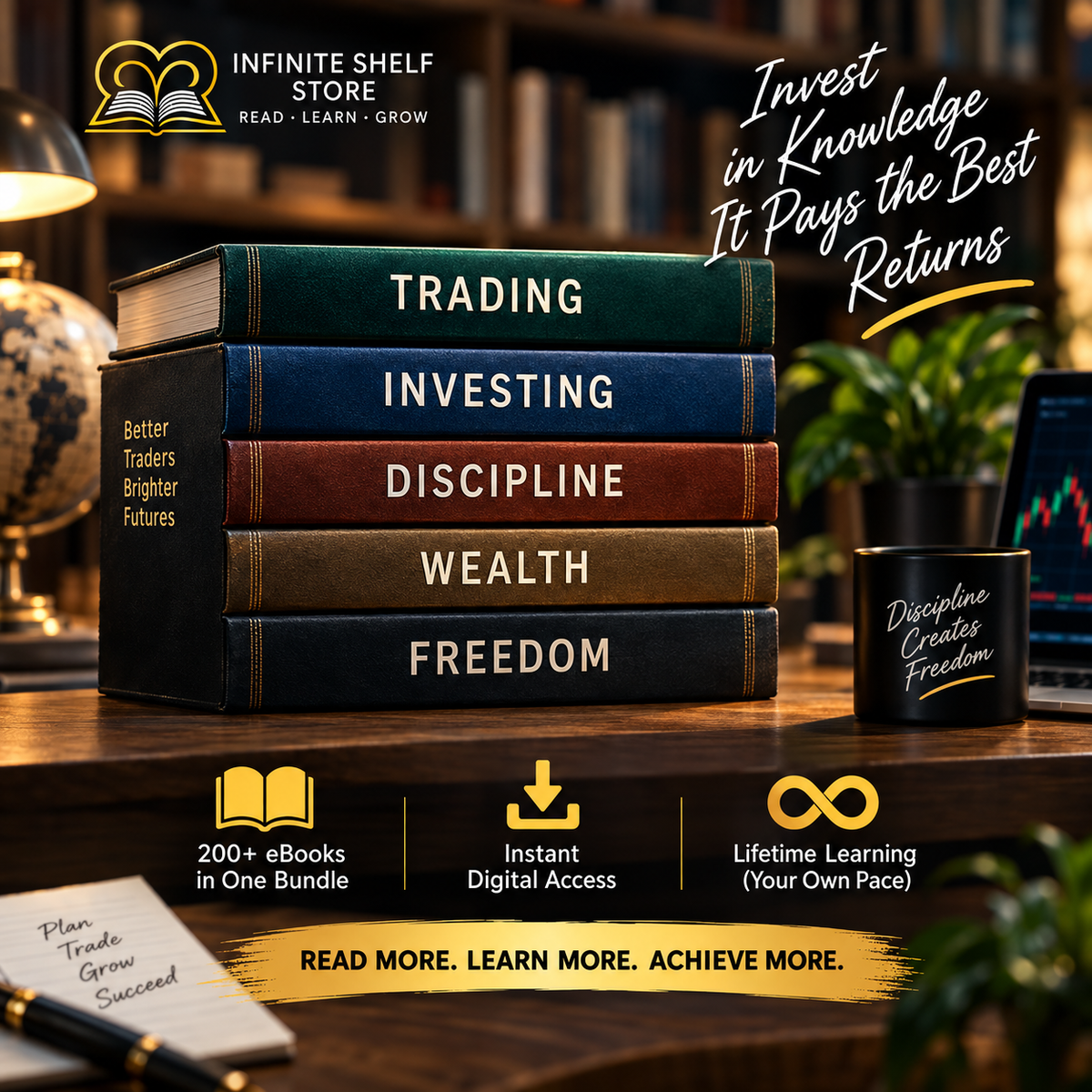 200+ Trading eBooks Mega Bundle – Complete Trader's Digital Library